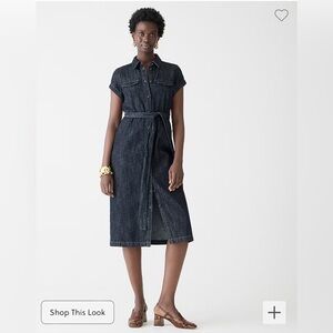 J. Crew Dark Denim Midi Dress